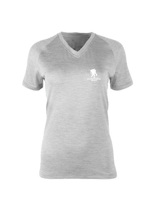 WWP Ladies Logo V-Neck - Light Grey
