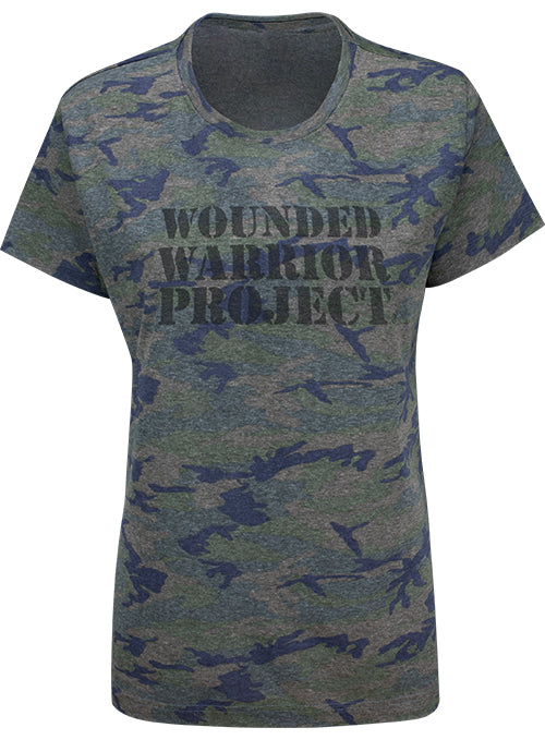 WWP Ladies Camo Wordmark T-Shirt