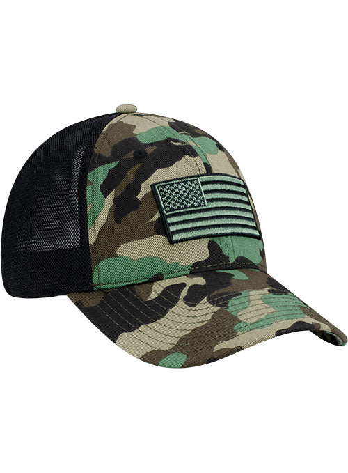 WWP Camo Patch Mesh Hat - Angled Right Side View