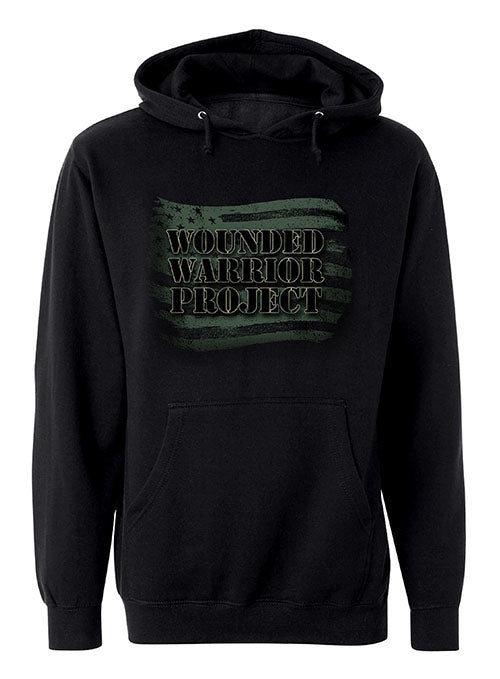 WWP Wordmark Flag Hooded Sweatshirt - Black