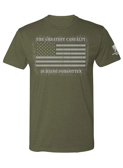 WWP Tagline Flag Tee - Military Green