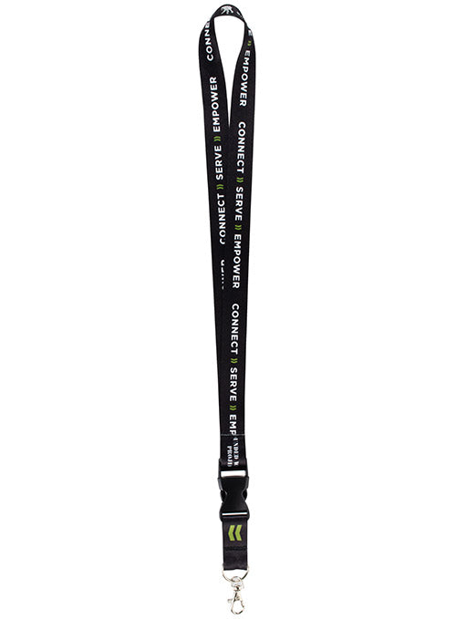 WWP Lanyard in Black - Side 1 View