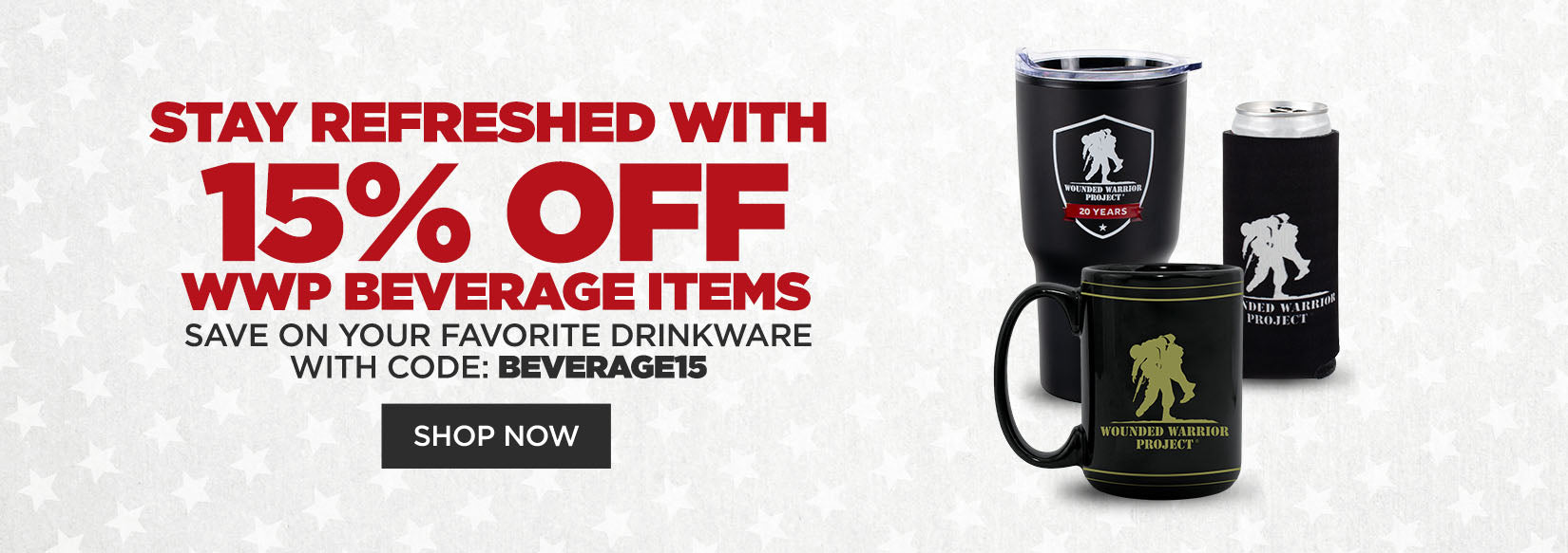 Stay Refreshed with 15% Off WWP Beverage Items - USE CODE: BEVERAGE15