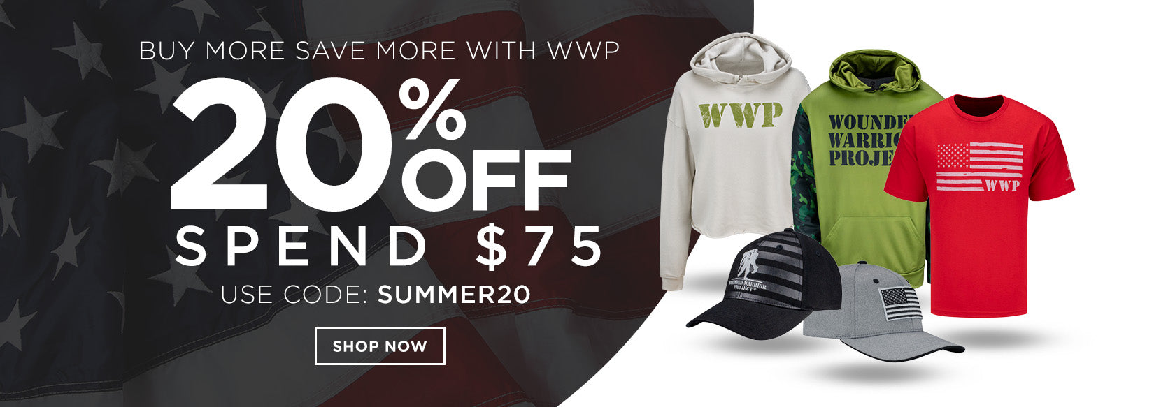 Buy More Save More with WWP - $20% Spend $75 - Use Code: SUMMER20