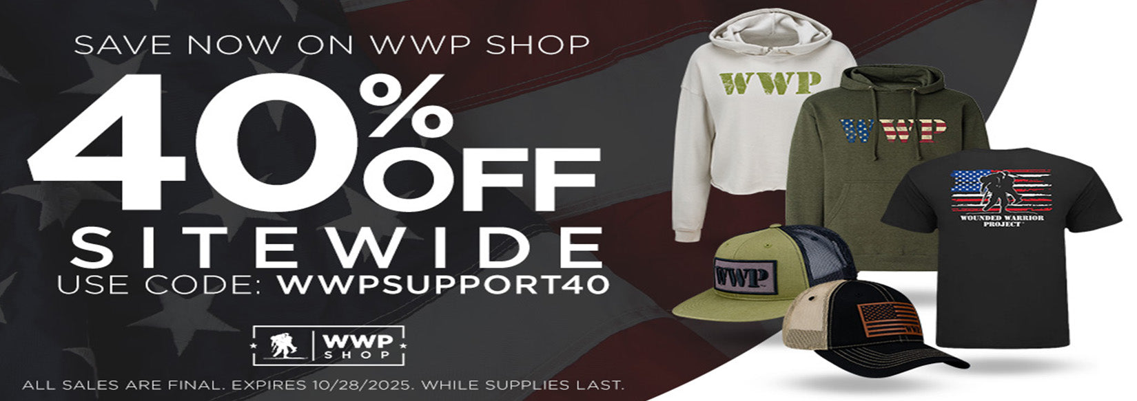 Save Now WWP Shop - 40% Off Sitewide - Use Code: WWPSUPPORT40