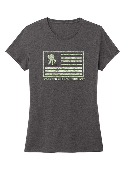 WWP Ladies Flag Tee - Black Frost - Front View