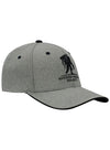 WWP Logo Performace Flex-Fit Hat in Grey - Right Side View