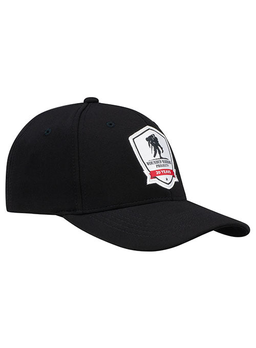 WWP 20th Anniversary Flex Fit Hat in Black - Angled Right Side View