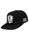 WWP 20th Anniversary Flatbill Hat in Black - Angled Left Side View