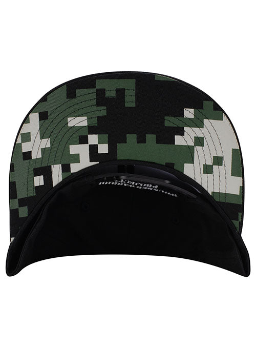 WWP 20th Anniversary Flatbill Hat in Black - Underbill Digital Camouflage View