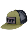 WWP Flatbill Mesh Wordmark Hat - Angled Left Side View