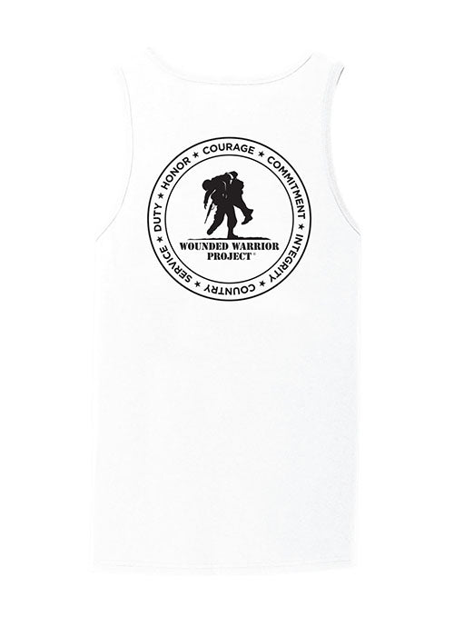 WWP Logo Tank Top - White - Back View