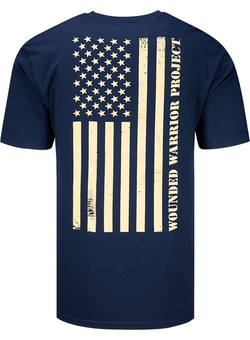 WWP Vertical Flag Tee - Navy - Back View