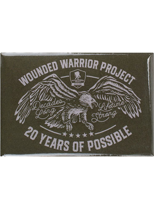 WWP 20th Anniversary Magnet - Front View