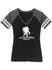 WWP Ladies Logo Tee in Black and Heathered Charcoal - Front View