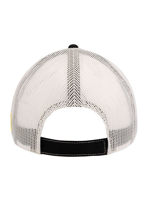 WWP Mesh Logo Flag Hat in Black and White - Back View