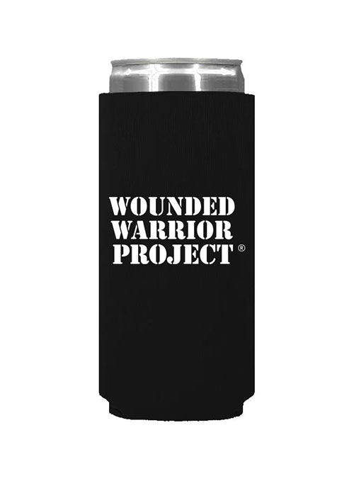 WWP Slim Can Cooler in Black - Side View