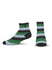 WWP 4 Stripe Deuce Socks in Green and Black - Front View