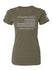 WWP Ladies Tagline Flag Tee in Military Green - Front View