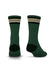 WWP 4 Stripe Socks in Green - Back View