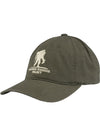 WWP Slouch Logo Hat in Military Green - Left Side View