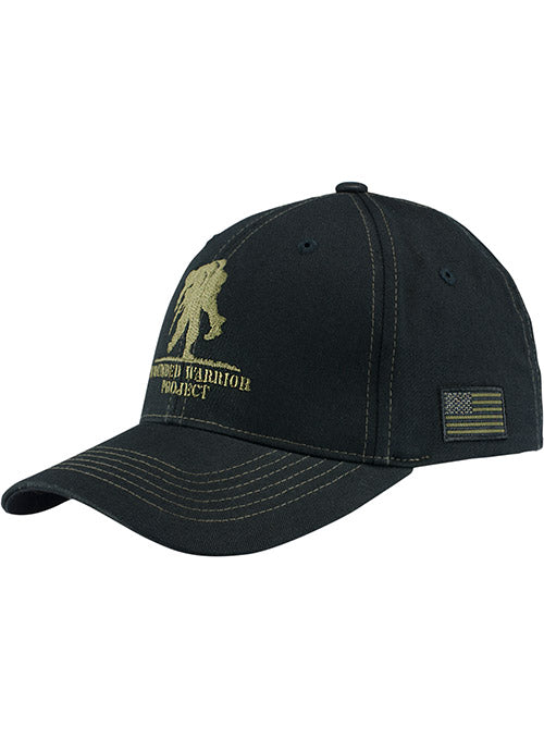 WWP Flex Fit Logo Hat in Black - Left Side View