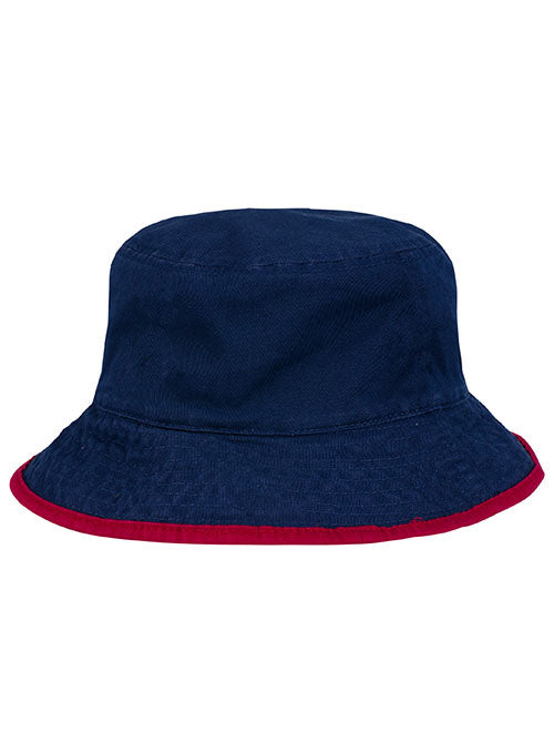 WWP Reversible Bucket Hat in Blue - Outside, Back View