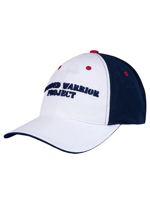 WWP Flex Fit Performance Hat in Navy and White - Left Side View