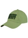 WWP Slouch Wordmark U.S.A. Hat in Army Green - Left Side View