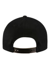 WWP Flatbill Snapback Logo Hat in Black - Back View