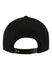 WWP Flatbill Snapback Logo Hat in Black - Back View