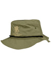 WWP Logo Boonie Hat in Olive Green - Left Side View