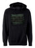 WWP Wordmark Flag Hooded Sweatshirt in Black - Front View