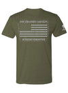 WWP Tagline Flag Tee - Military Green