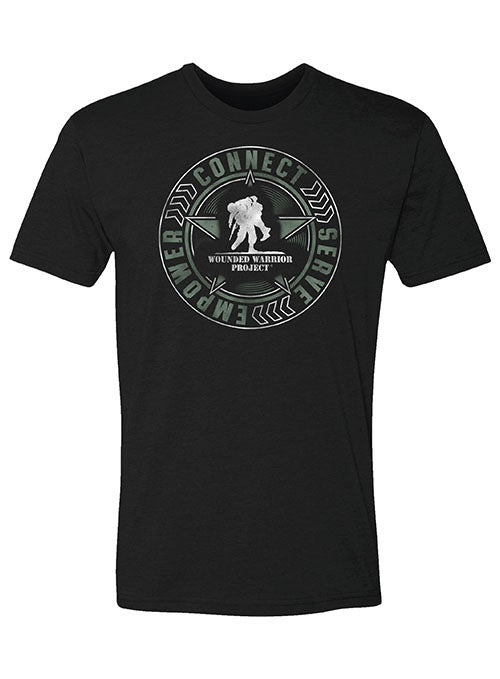 WWP Circle Crest Tee in Black - Front View