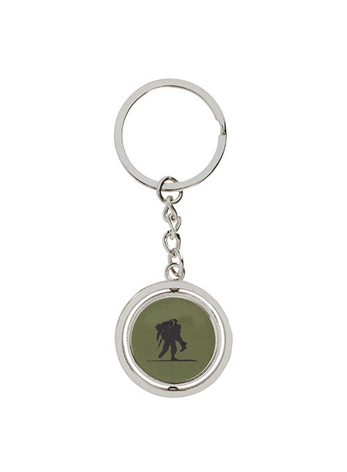 WWP Spinner Keychain in Green - Front Side