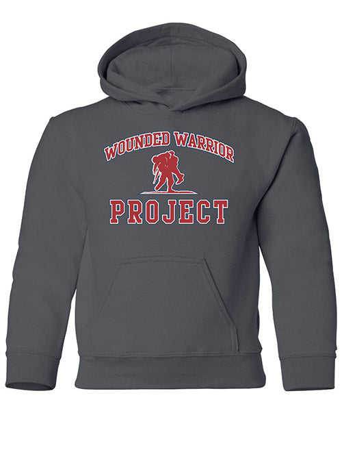 WWP Heart & Soul Youth Hooded Sweatshirt in Grey - Front View