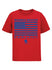 WWP Salute Flag Youth Tee in Red - Front View