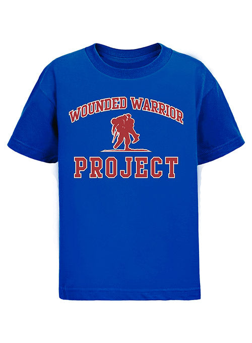 WWP Heart & Soul Youth Tee in Blue - Front View